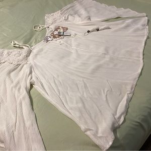 Off shoulder Ivory top